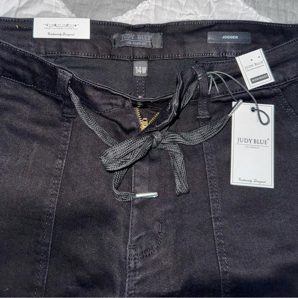 Judy Blue high rise straight fit joggers. Finished hem when uncuffed. - Picture 4 of 4